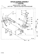 8576353 BURNER ASSEMBLY, OPTIONAL PARTS (NOT INCLUDED) Diagram and Parts List for 3XLGR5437KQ3  Whirlpool Dryer