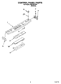 CONTROL PANEL PARTS Diagram and Parts List for KGSC308LSS0  KitchenAid Range