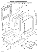 DOOR AND DRAWER PARTS Diagram and Parts List for KERK807PBB00  KitchenAid Range