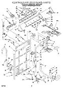 CONTROLS AND REAR PANEL Diagram and Parts List for LSS8244AZ0  Whirlpool Washer