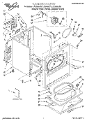 SECTION Diagram and Parts List for LEQ8858JQ0  Whirlpool Dryer