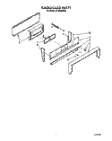 BACKGUARD Diagram and Parts List for SF3300EWW0  Whirlpool Range