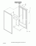 DOOR PARTS Diagram and Parts List for EV205NXTN02  Whirlpool Freezer