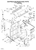 CONTROLS AND REAR PANEL Diagram and Parts List for LSR5232LQ0  Whirlpool Washer