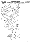 COOKTOP PARTS Diagram and Parts List for GR450LXLS0  Whirlpool Range