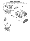 LOWER RACK PARTS Diagram and Parts List for KUDS01FLWH0  KitchenAid Dishwasher