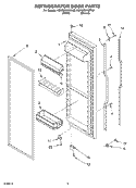 REFRIGERATOR DOOR Diagram and Parts List for KSRD22FKBT02  KitchenAid Refrigerator