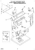 SECTION Diagram and Parts List for LER6638DZ0  Whirlpool Dryer