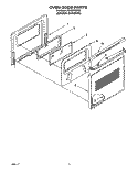 OVEN DOOR Diagram and Parts List for RS630PXYH2  Whirlpool Range