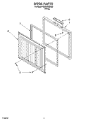 DOOR PARTS Diagram and Parts List for EH050FXMQ03  Whirlpool Freezer
