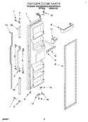 FREEZER DOOR Diagram and Parts List for KSRC25DBAL00  KitchenAid Refrigerator
