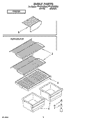 SHELF PARTS, OPTIONAL PARTS Diagram and Parts List for TT16DKXST00  Estate Refrigerator