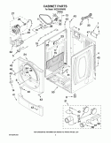 CABINET PARTS Diagram and Parts List for WGD9150WW0  Whirlpool Dryer