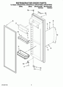 REFRIGERATOR DOOR PARTS Diagram and Parts List for KSRS25RVMK03  KitchenAid Refrigerator
