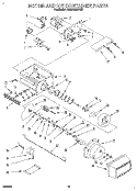 MOTOR AND ICE CONTAINER Diagram and Parts List for KSSS42QDX00  KitchenAid Refrigerator