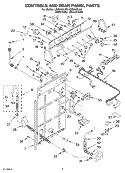 CONTROLS AND REAR PANEL Diagram and Parts List for LSQ9659LW0  Whirlpool Washer