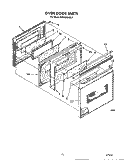 OVEN DOOR Diagram and Parts List for KEMI300WBL1  KitchenAid Microwave Oven Combo