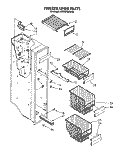 FREEZER LINER Diagram and Parts List for KSRB27QABL05  KitchenAid Refrigerator
