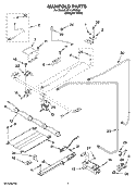 MANIFOLD PARTS Diagram and Parts List for SF111PXSQ2  Whirlpool Range