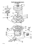 PUMP AND MOTOR Diagram and Parts List for KUDS220T3  KitchenAid Dishwasher