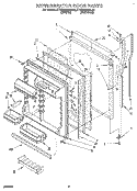 REFRIGERATOR DOOR Diagram and Parts List for KTHS20MBAL00  KitchenAid Refrigerator