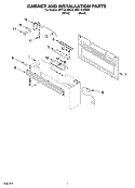 CABINET AND INSTALLATION PARTS Diagram and Parts List for MH1141XMB0  Whirlpool Microwave