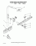 UPPER WASH AND RINSE PARTS Diagram and Parts List for KUDS30FXBL0  KitchenAid Dishwasher