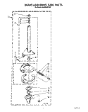 BRAKE AND DRIVE TUBE Diagram and Parts List for 6LA5800XTW2  Whirlpool Washer