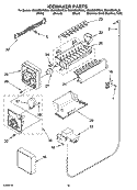 ICEMAKER PARTS, OPTIONAL PARTS Diagram and Parts List for GS6NBEXRT00  Whirlpool Refrigerator