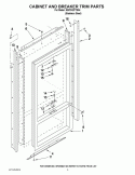 CABINET AND BREAKER TRIM PARTS Diagram and Parts List for KBFC42FTS04  KitchenAid Refrigerator