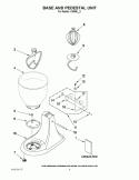 BASE AND PEDESTAL UNIT Diagram and Parts List for KSM95OB0  KitchenAid Mixer