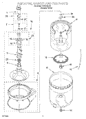 AGITATOR, BASKET AND TUB Diagram and Parts List for RAS8445JQ0  Roper Washer