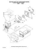 MOTOR AND ICE CONTAINER PARTS Diagram and Parts List for KFIS20XVBL7  KitchenAid Refrigerator