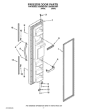 FREEZER DOOR PARTS Diagram and Parts List for ED5VHEXVB07  Whirlpool Refrigerator