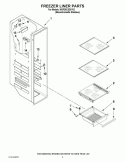 FREEZER LINER PARTS Diagram and Parts List for WSF26C2EXY02  Whirlpool Refrigerator