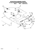 COOKTOP BURNER PARTS, OPTIONAL PARTS Diagram and Parts List for KGSI901PSS00  KitchenAid Range