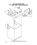 TOP AND CABINET, LIT/OPTIONAL Diagram and Parts List for LA5300XTG1  Whirlpool Washer