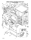 UPPER CABINET AND FRONT PANEL Diagram and Parts List for CS5100XWN0  Whirlpool Dryer
