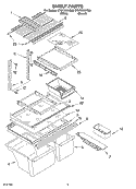 SHELF, OPTIONAL Diagram and Parts List for ET9FTKXKT00  Whirlpool Refrigerator