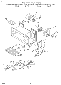INTERIOR (1), LITERATURE Diagram and Parts List for KHMC107EBT0  KitchenAid Microwave