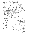 TOP AND CONSOLE PARTS Diagram and Parts List for GEQ8858JT0  Whirlpool Dryer