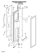 FREEZER DOOR PARTS Diagram and Parts List for KSSC48QTS00  KitchenAid Refrigerator