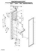 FREEZER DOOR PARTS Diagram and Parts List for ED5JHAXTB00  Whirlpool Refrigerator