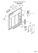 INNER DOOR Diagram and Parts List for DP840DWGX2  Whirlpool Dishwasher