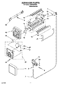 ICEMAKER PARTS Diagram and Parts List for IR2MHMXRS02  Whirlpool Refrigerator
