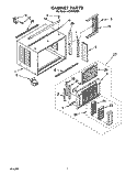 CABINET Diagram and Parts List for ACQ102RZ0  Whirlpool Air Conditioner