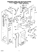FREEZER LINER AND AIR FLOW PARTS Diagram and Parts List for KSSS36QMB01  KitchenAid Refrigerator