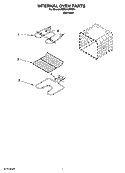 INTERNAL OVEN PARTS Diagram and Parts List for RBD245PRS01  Whirlpool Wall Oven