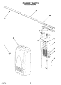 CABINET PARTS Diagram and Parts List for ACP092PR0  Whirlpool Air Conditioner