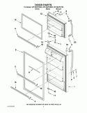 DOOR PARTS Diagram and Parts List for W5TXEWFWT00  Whirlpool Refrigerator